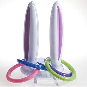 brother & sister 2020 easter inflatable ring tot game New